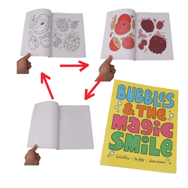 Magic สมุดระบายสี Magic Tricks ตลก Magic ของเล่น Magie Book Stage Prop Gimmick Mentalism สําหรับเด็ก