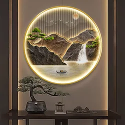 Luxury Round LED Wall Light For Corridor House Living Room Bedroom Lustre Hanging Painting Lighting Mural Lamp Home Decoration