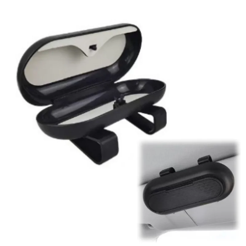 

Car Sun Visor Card Glasses Holder Black ABS Multi-Functional Sunglasses Storage Case Box Sun Visor Case Interior Car Accessories