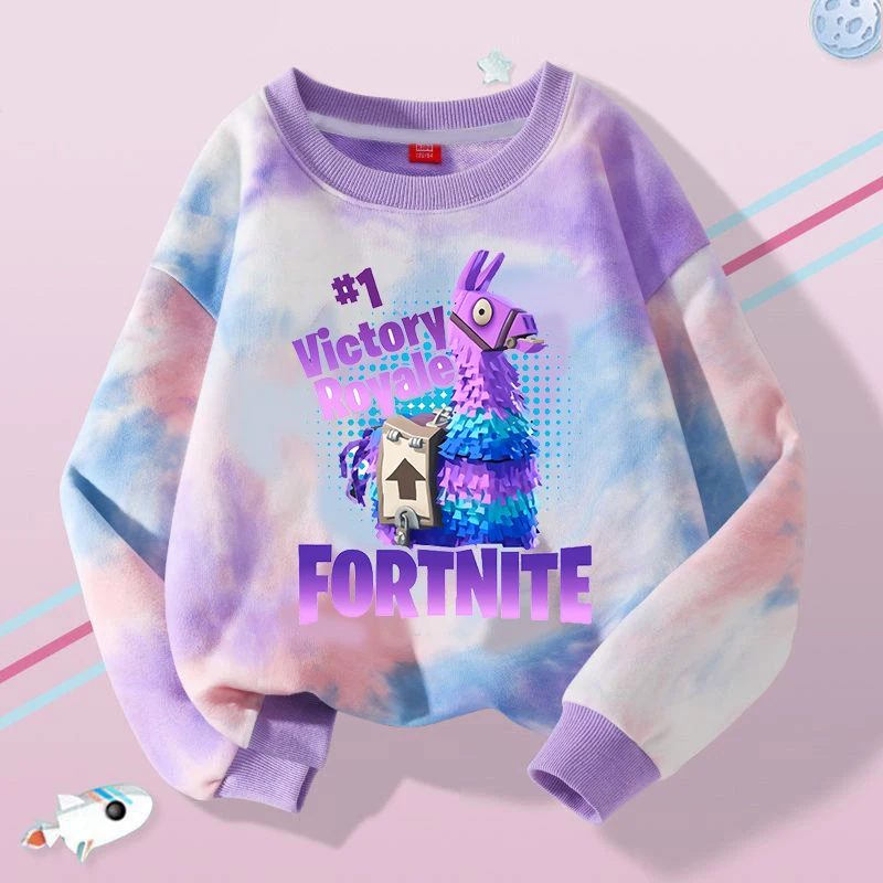 جديد Fortnite الأطفال بلوزات الكرتون لعبة شخصية مطبوعة هوديي الأولاد الخريف ملابس رياضية غير رسمية الشتاء الاطفال الملابس #4