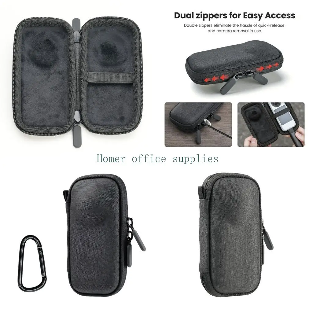 K43B Travel Storage Case for X6 Action Cameras, Featuring a Molded Full-Coverage Shell, Soft Fabric Interior and Included