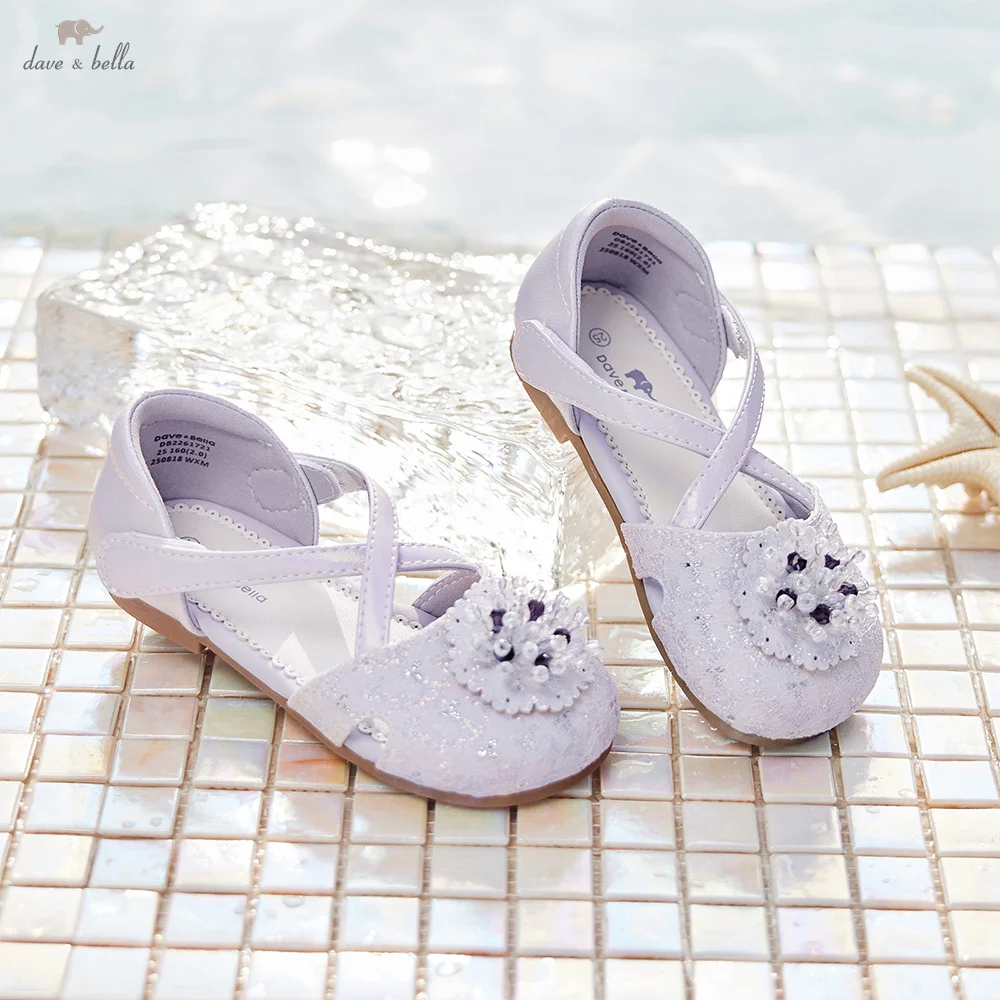 Dave Bella Girls Summer Sandals Children Shoes Princess Cool Breathable Kids Outdoor Sweet Sandal Fashion Party Purple DB2261721