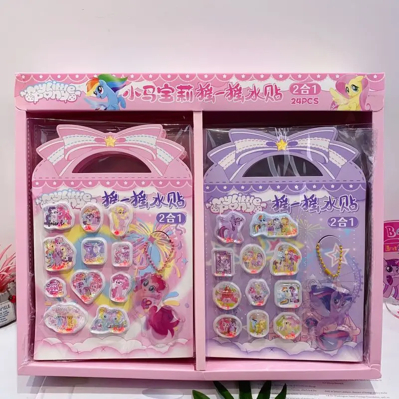 

Sanrio Shake Water Stickers 2-In-1 Set Of 24 Cute 3d Crystal Mobile Diy Diary Antique Card Decorative Stickers