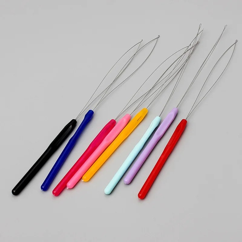 8pcs Colorful Hair Extension Tools And Bead Device Tool For Hair Or Feather Extensions Supplies DIY Wig Hook Loop Tools