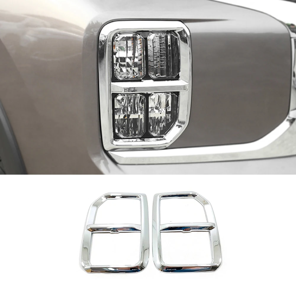 Car Logo Decoration Sticker Fog Lights Lamps Eyelid Eyebrow Strip Cover Trim For Mitsubishi ASX 2020 2021 2022 Accessories