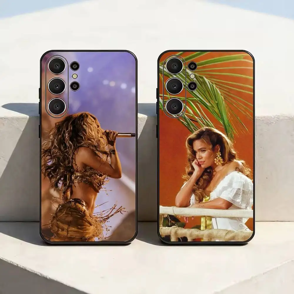 Tropicoqueta K-Karol G Black Soft Silicone Phone Case for Samsung Ultra S26, S24, S21, S22, S23, S30, Plus, Lite