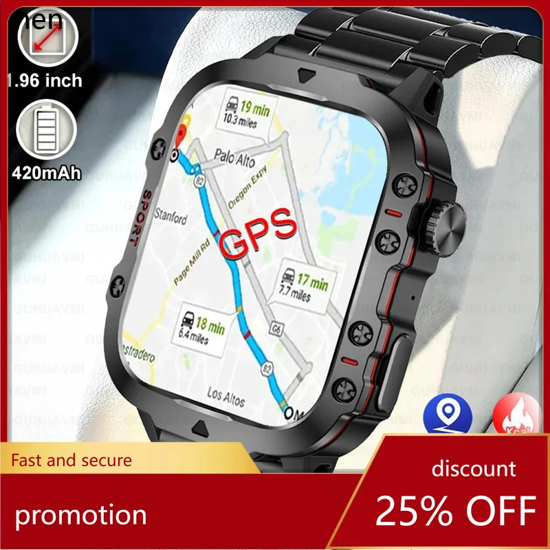 

YFY Smartwatch for Men with HD Screen, Heart Rate Monitor, Bluetooth Calling, Waterproof, Outdoor Sports Smartwatch