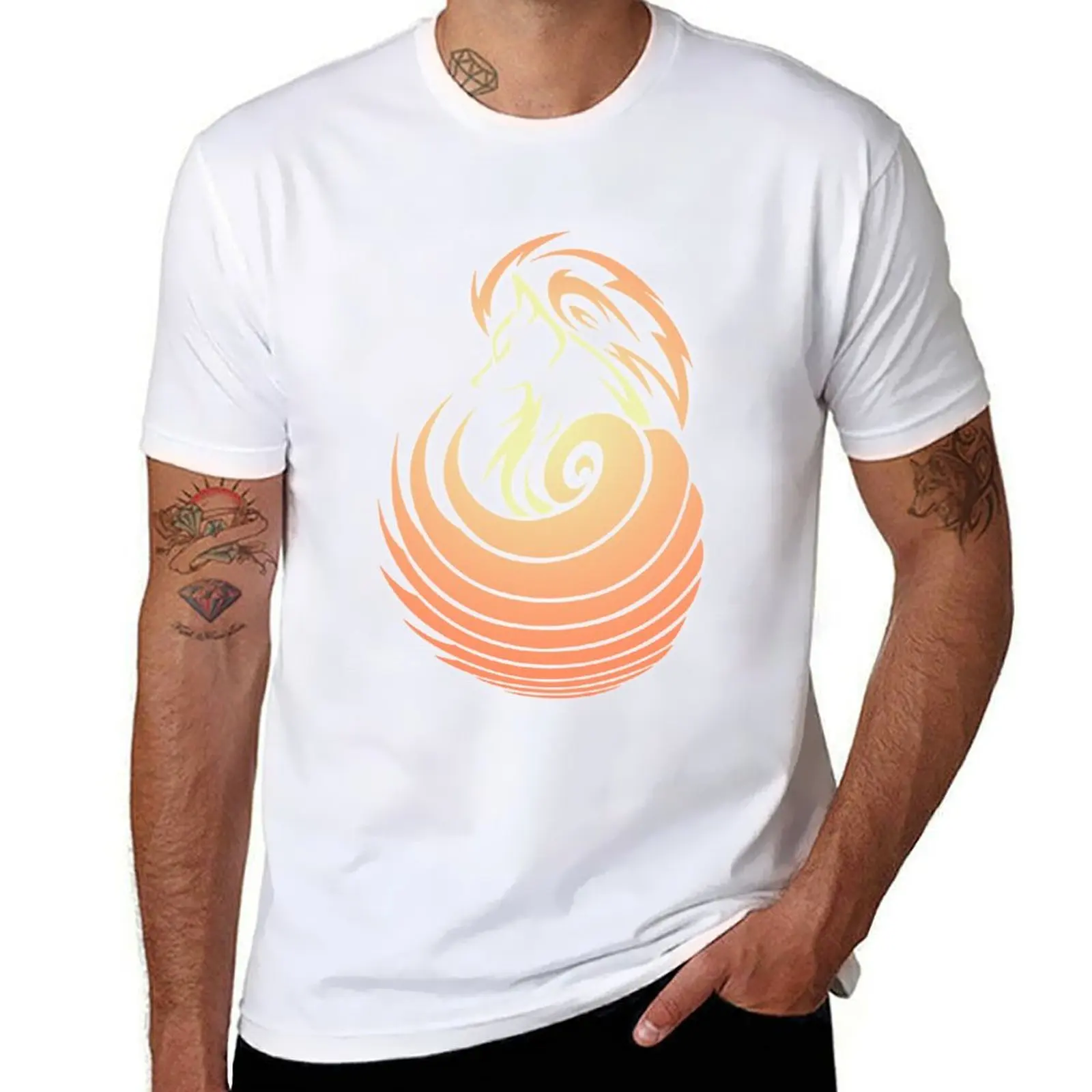 

Ninetales Tribal Design Classic T-Shirt t shirt man designer t shirts designer t shirt for man 100 percent cotton T-Shirt