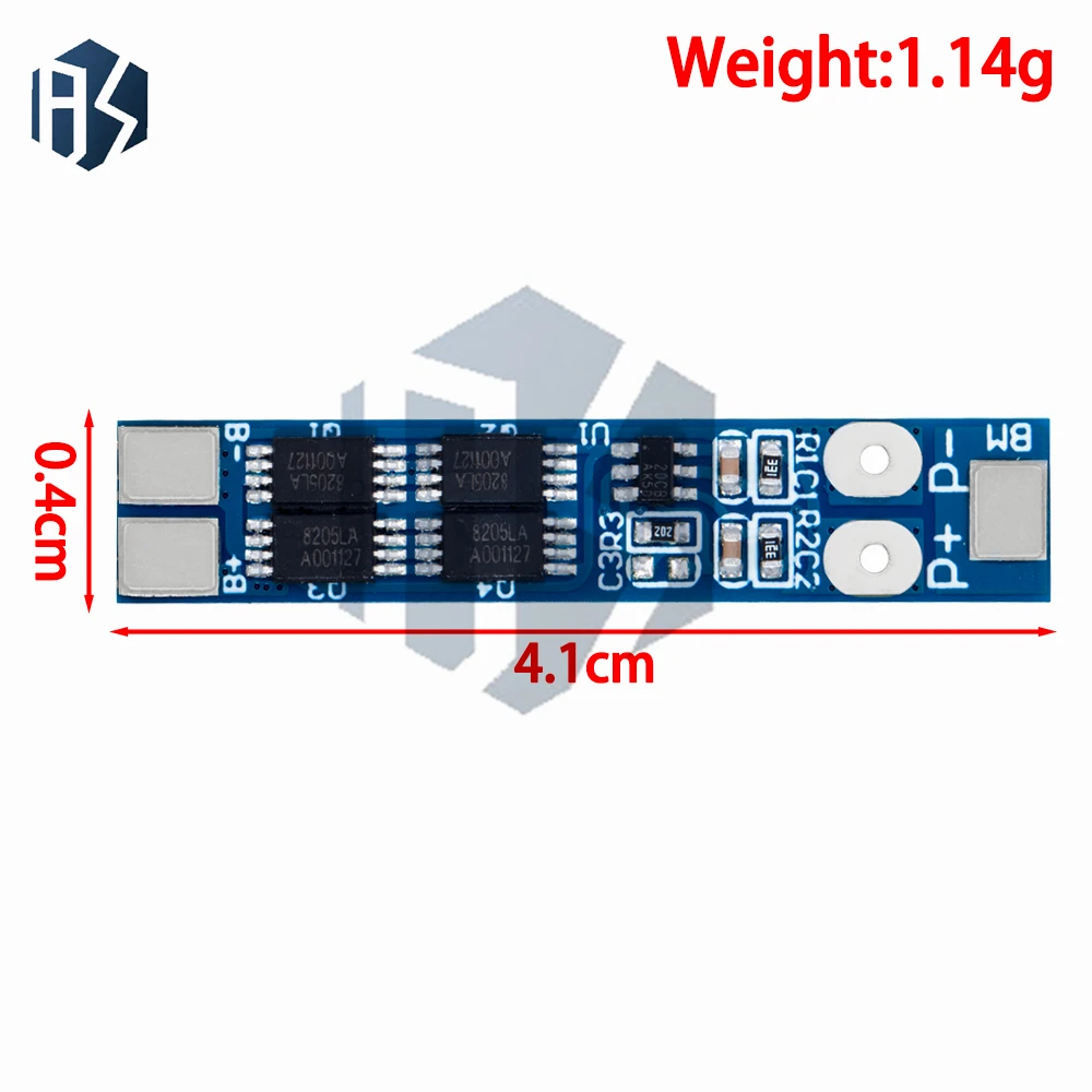2S 7.4V 8A 18650 Battery Management System - Triple Protection Board for Over-voltage/Current/Discharge (8.4V Charging Limit)