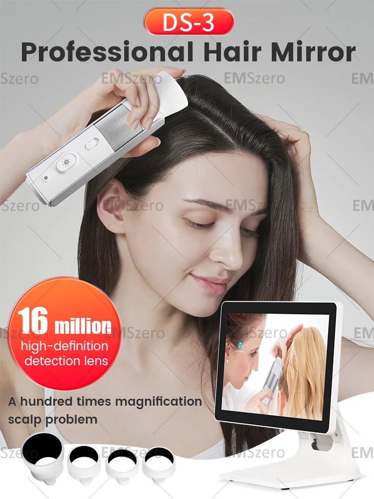 Professional AI Hair Scalp Machine Hair-And-Scalp-Analyzer-Machine 1600 Hd Digital Skin Analyzer Machine With USB Drive/Pad