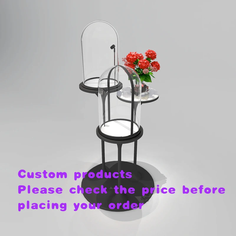 custom.Luxury Commercial Stainless Steel Frame Glass Tempered Glass Vintage Display Custom Jewelry Showcase Shang Liang ISO