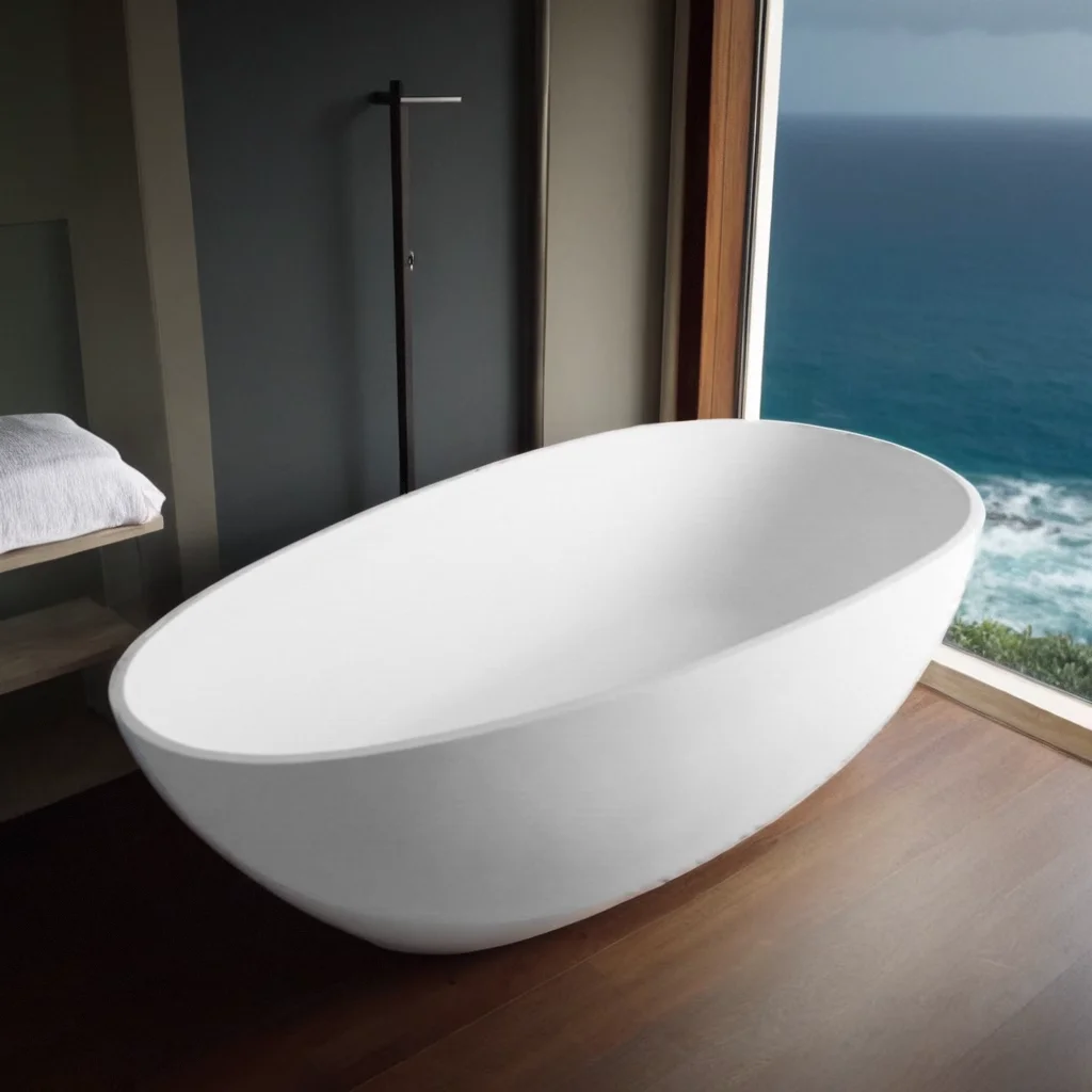 

Solid Surface Freestanding Bathtub The freestanding tub is a very high-end product made of solid surface