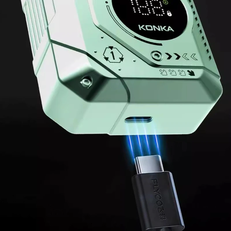 ماكينة حلاقة كهربائية جديدة مزدوجة الشفرات من كونكا للرجال عالية الطاقة مع شاشة رقمية وعمر بطارية طويل ماكينة حلاقة محمولة مثالية للسفر