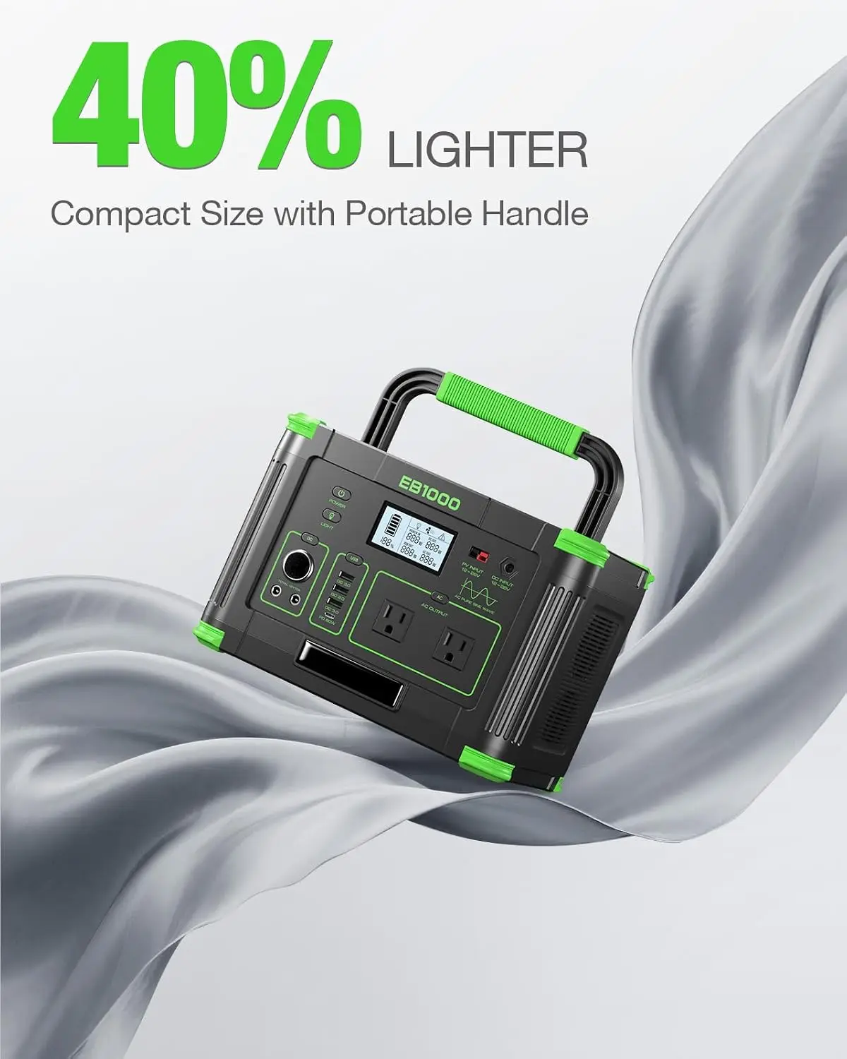 999Wh Solar Generator 1000W Portable Power Station for Outdoor, Customized