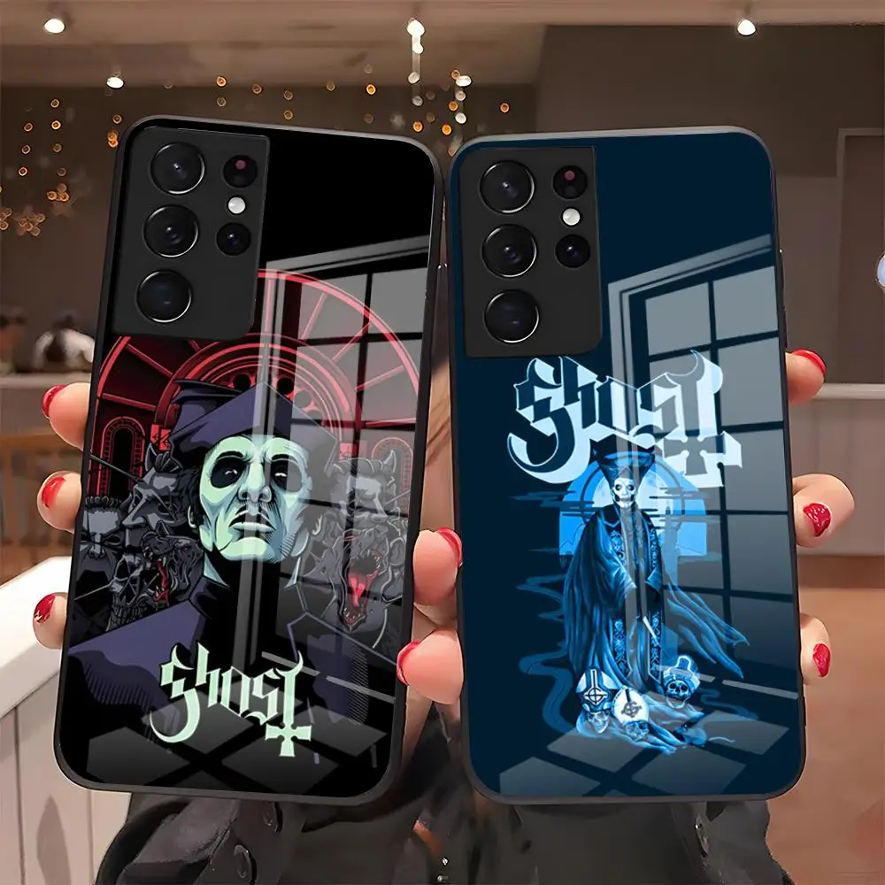 Band G-Ghost Phone Case For Samsung S26 S25 Plus S20 S20 Plus S22 Ultra S23 FE S21 Plus S21 Ultra Glass Cover