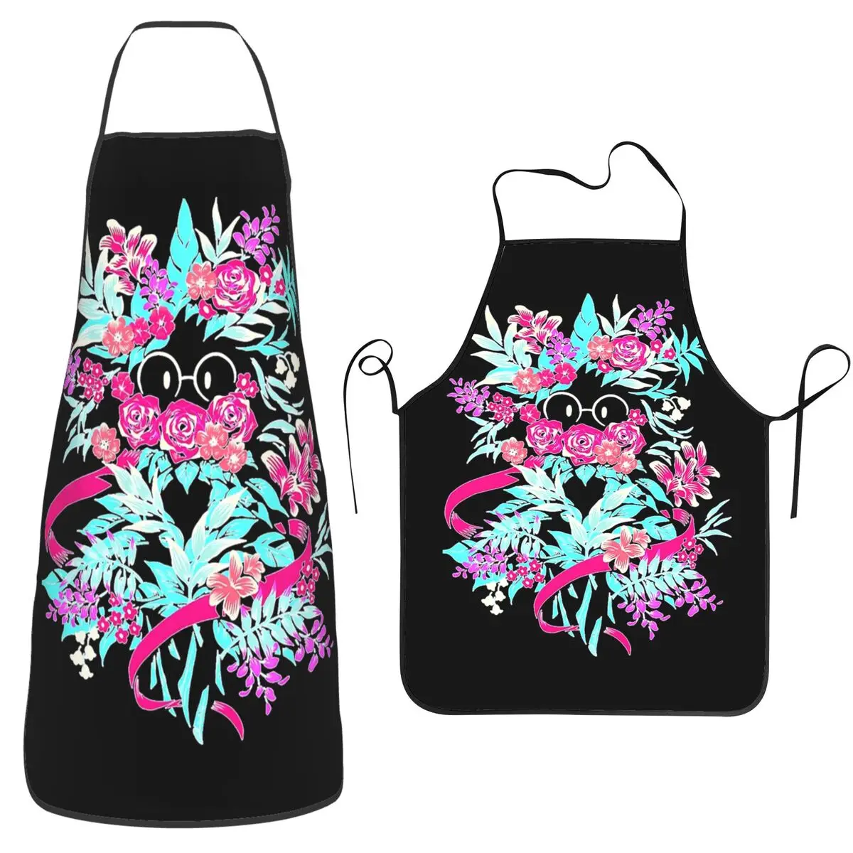 

Фартук Deltarune Spamton Merch Ralsei с цветочным принтом, фартук для шеф-повара, кулинарии, нагрудник без рукавов, кухонный фартук для уборки для женщин и мужчин, живопись