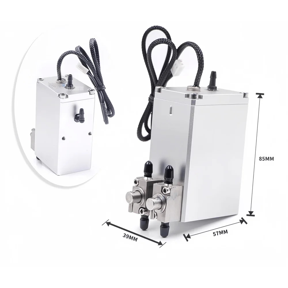 Tanque de tinta secundário de metal de válvula dupla – Garrafa de tinta sub de alumínio para impressoras UV de plano