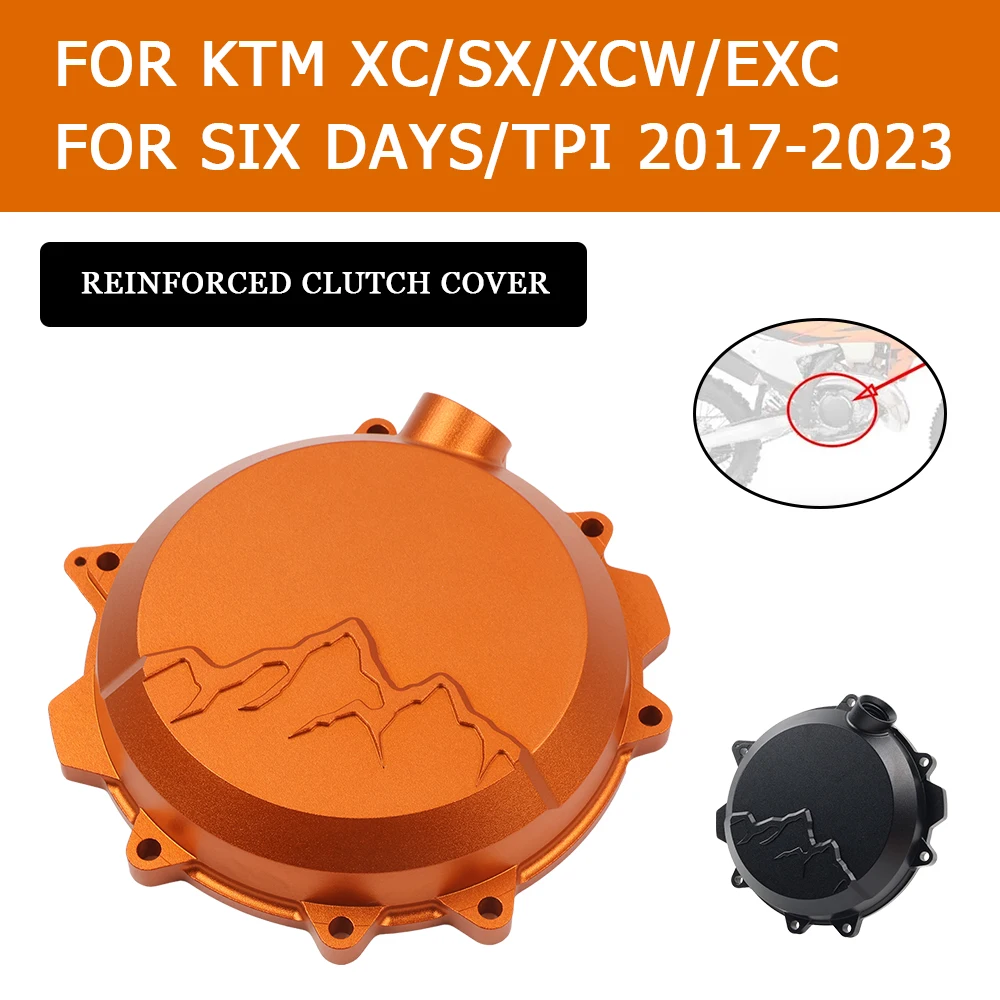 

For KTM 250 300 EXC XC XC-W XCW SX Six Days TPI 2017 - 2022 EXC300 2023 Motorcycle Aluminium Clutch Guard Cover Protector Cap