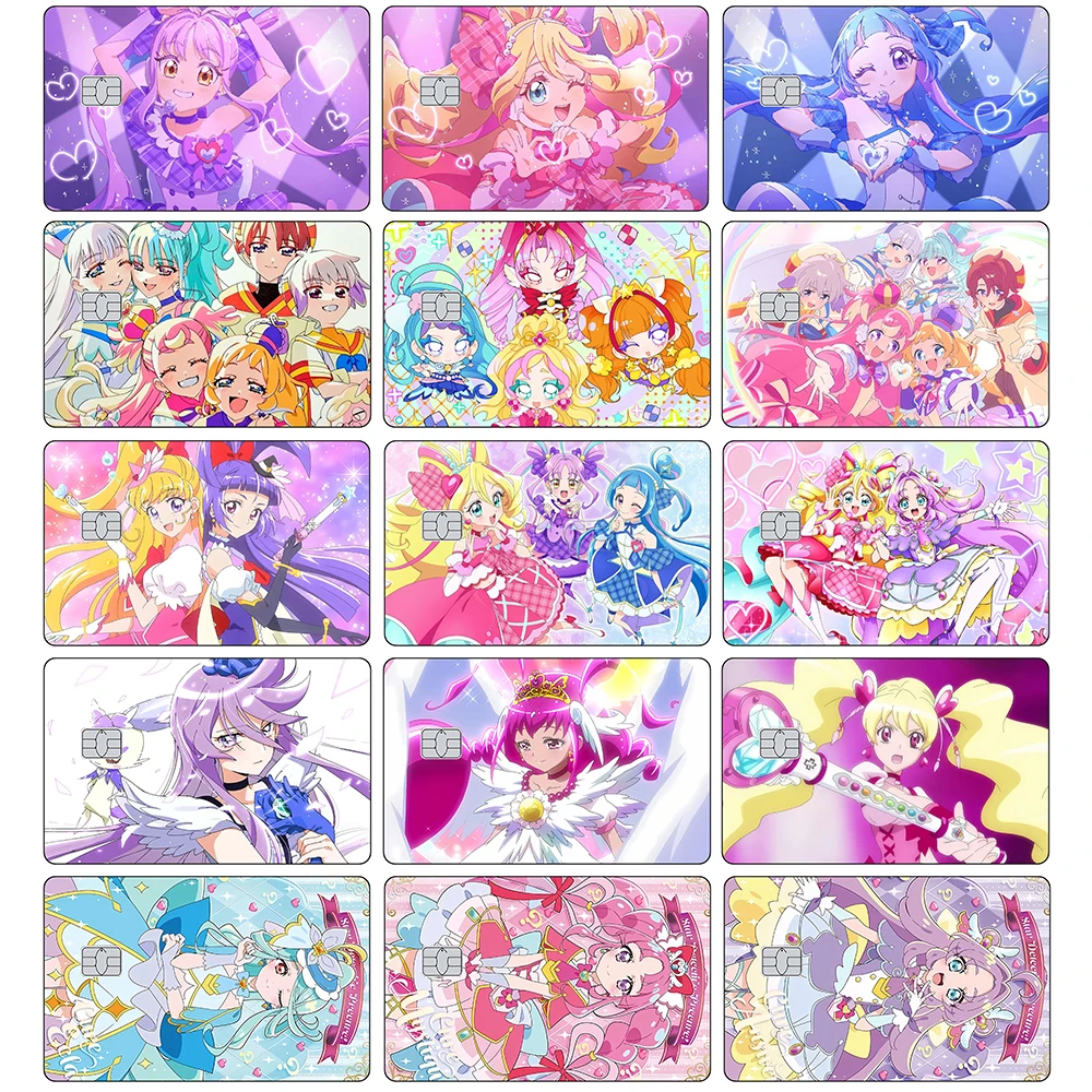 Anime Pretty Cure Credit Card Skin Sticker Cute Girl Sticker