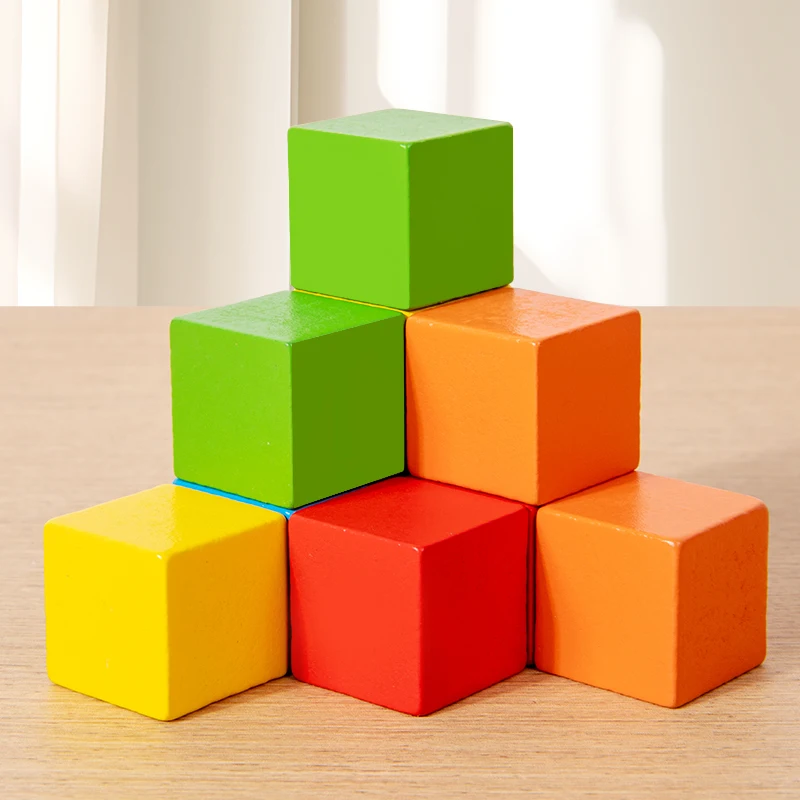 16/24/38 قطعة اللبنات الخشبية الساخنة مجموعة تجميعها اللبنات شكل الطفل اللون في وقت مبكر ألعاب تعليمية هدايا للأطفال #4