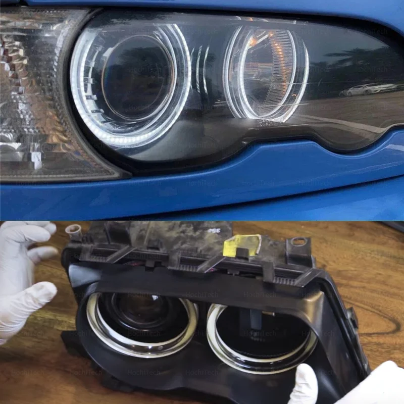 Crystal White LED Angel Eye Kit  Daytime Running Light for BMW 3 Series E46 316i 318i 320d 320i 323i 328i 330i 325xi 330d