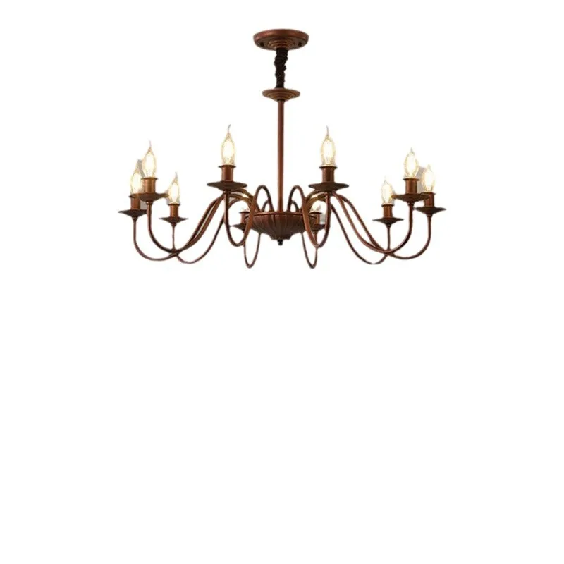 

American living room creative bedroom nostalgic French medieval art candle atmospheric chandelier