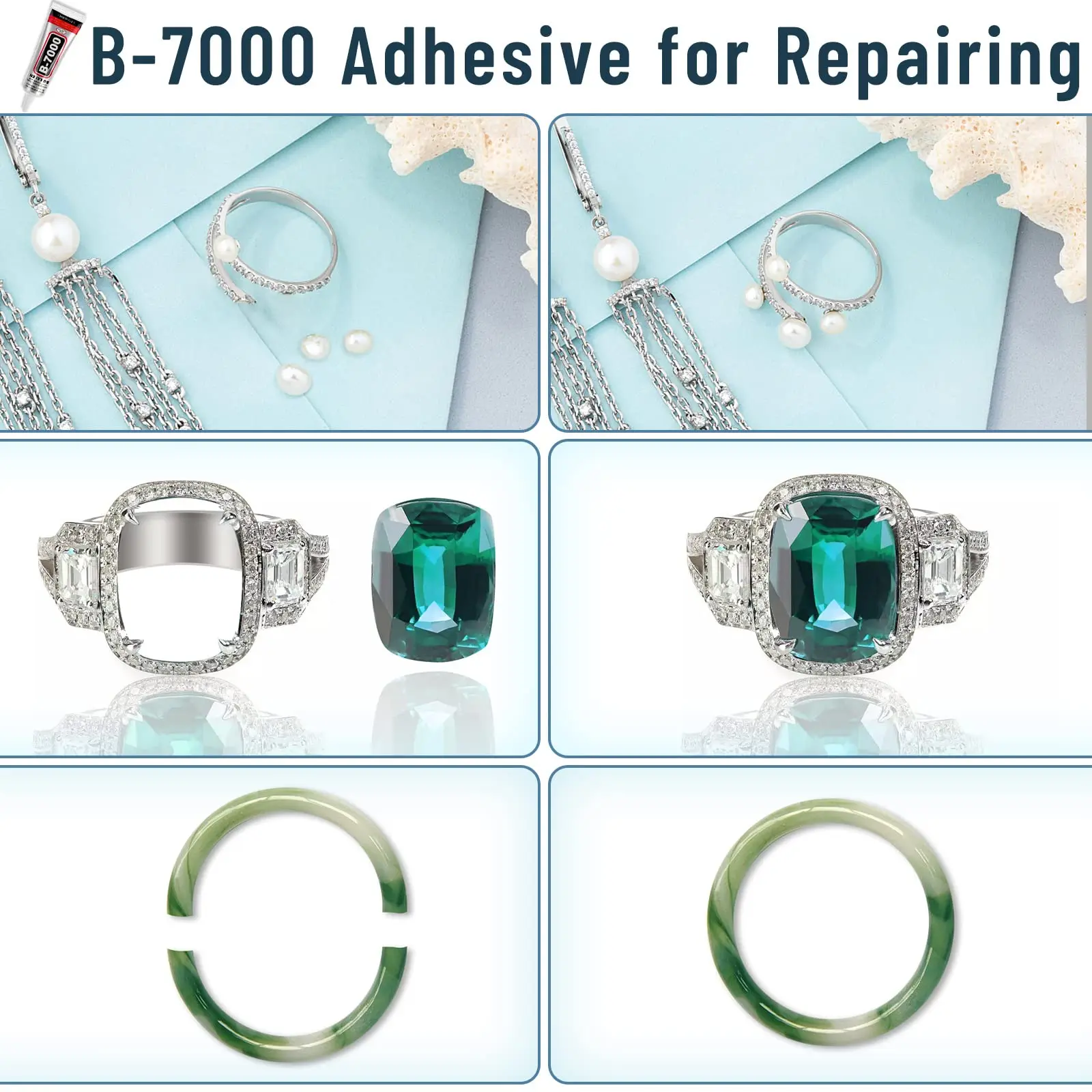 B7000 غراء شفاف إصلاح غراء شاشة الهاتف المحمول T7000 أسود مقاوم للماء مجوهرات الحرفية الغراء B7000 مواد لاصقة فورية قوية للغاية