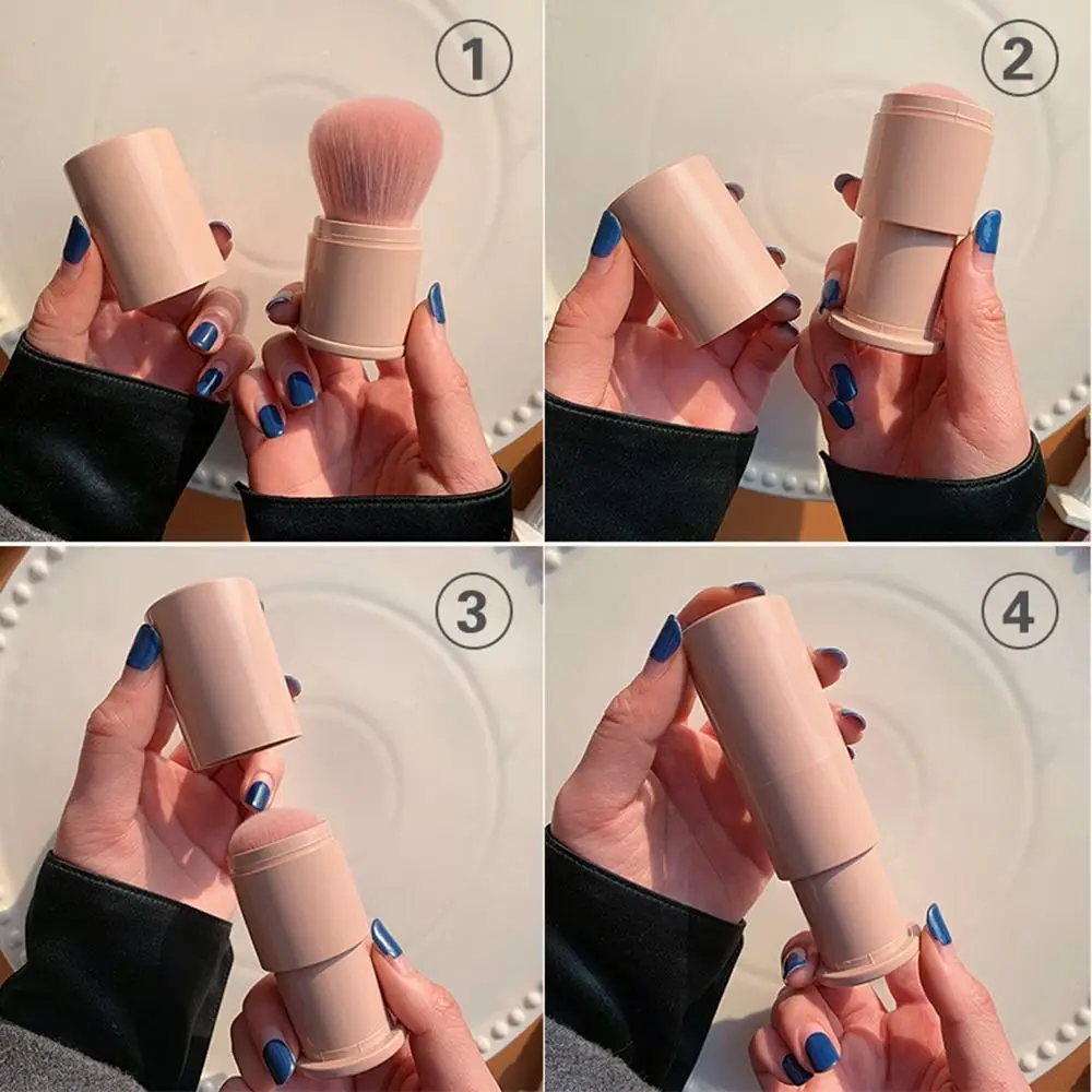 Novo conveniente pincel de maquiagem retrátil macio ferramentas de maquiagem acessórios fundação pó sombra grande pó solto blush