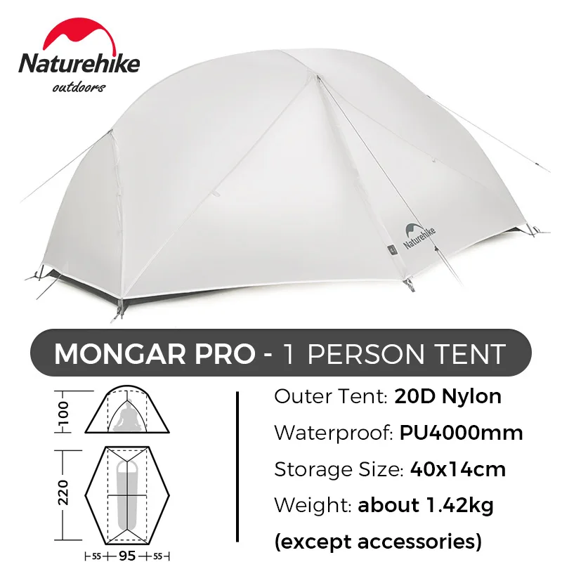 Naturehike Mongar Pro 1 2 3 人用テント キャンプテント アウトドア