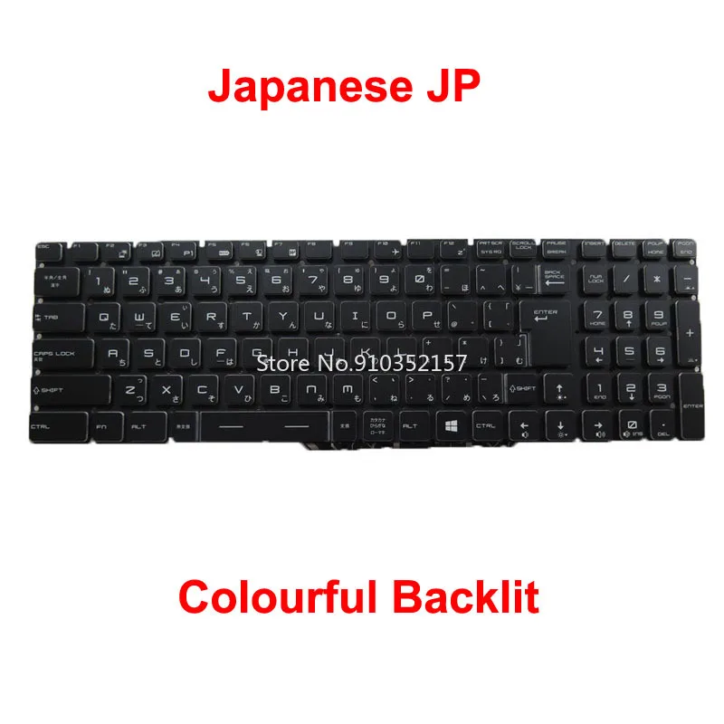 GT76 RGB Keyboard For MSI GT76 Titan DT 9SF 9SG 9SFS 9SGS 10SFS 10SGS GT76 Titan 9SF 9SG 10SF MS-17H1 Japanese Colourful Backlit