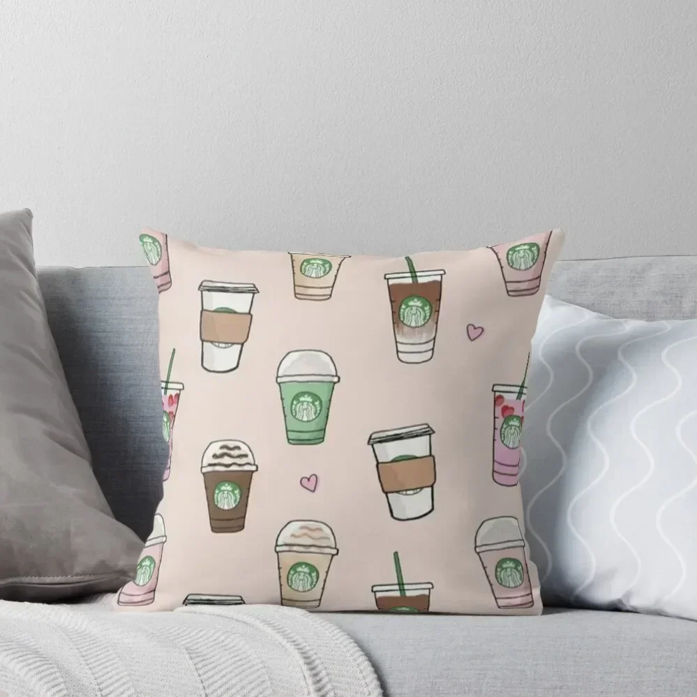 

Starb coffee frappuccino background Throw Pillow Anime Pillow Decor pillow