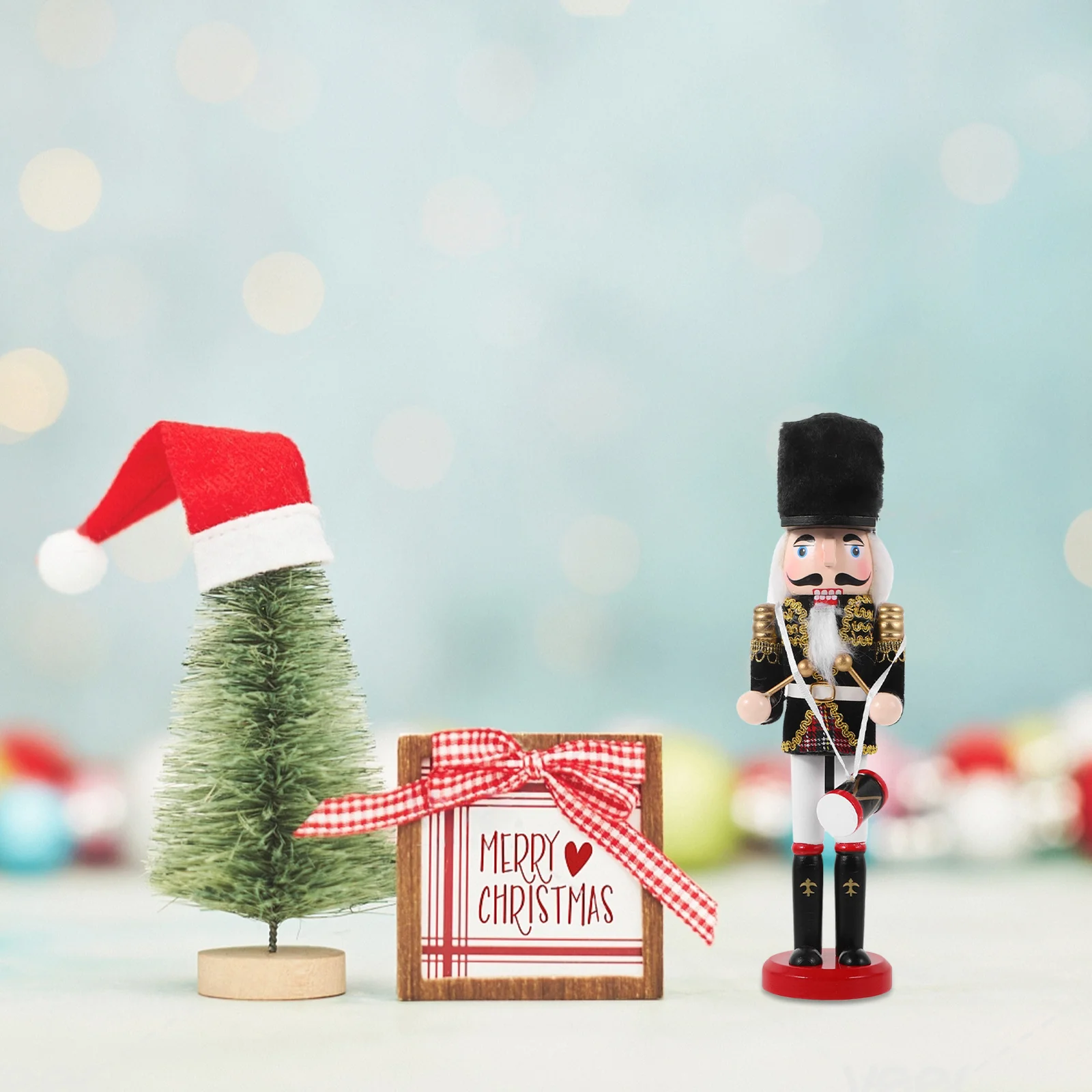 

Christmas Wooden Nutcracker Decorative Craft Mini Soldier Figure for Holiday Party Table Centerpiece Indoor Festival Decoration