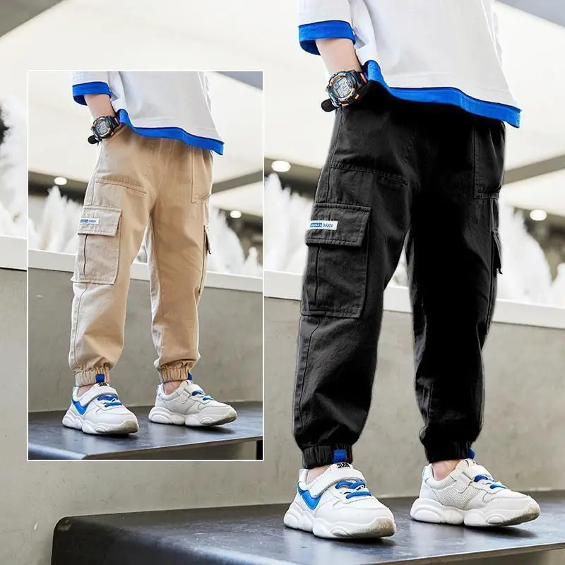2026 New Boy's Long Pants Style large-sized boys' Casual Pants spring-autumn boys' Work Pants Loose children's Long Pants