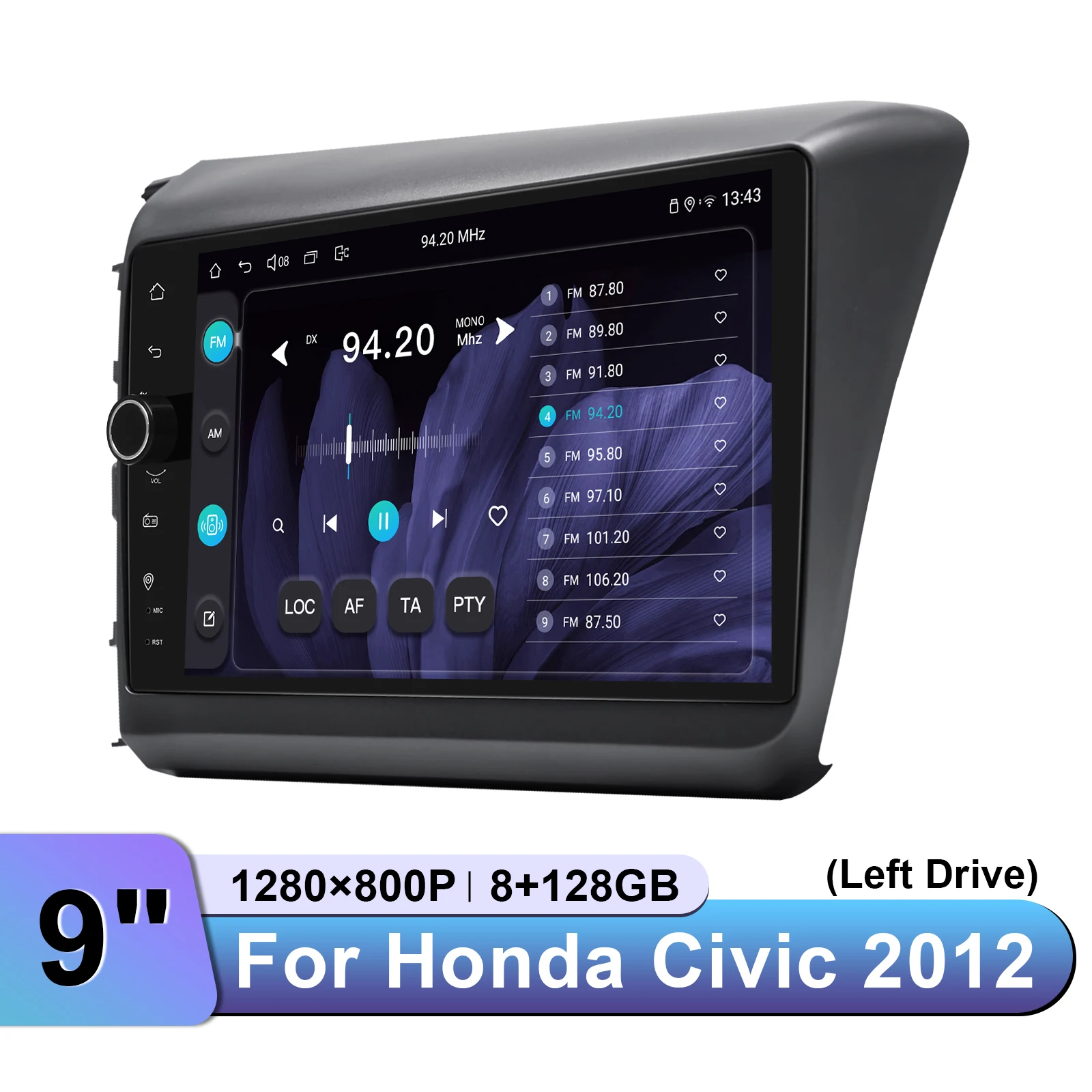 JOYING التوصيل والتشغيل 9 "أندرويد 13.0 راديو ستيريو للسيارة لهوندا سيفيك 2012 -2015 مشغل وسائط متعددة لاسلكي Carplay أندرويد السيارات