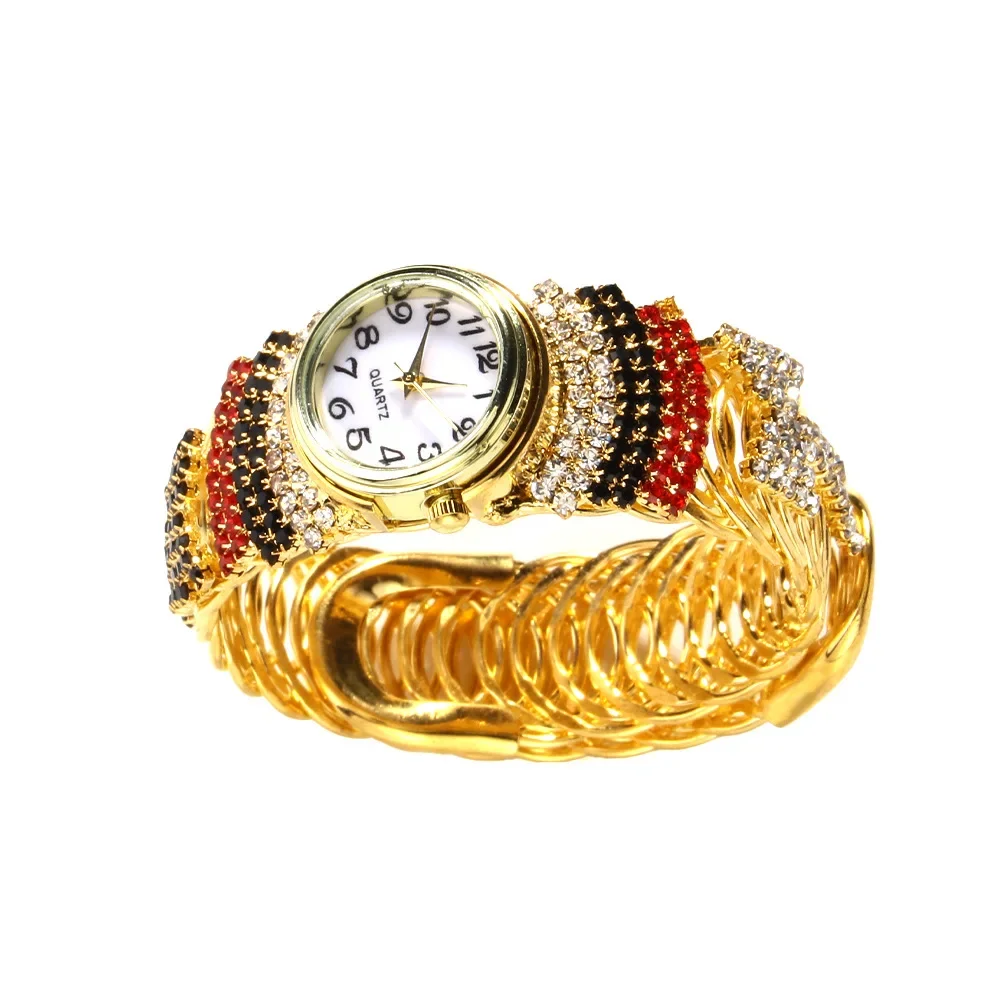 Роскошные часы-браслет, модный браслет, кварцевые часы из сплава со стразами для женщин, винтажные элегантные женские наручные часы, повседневная одежда