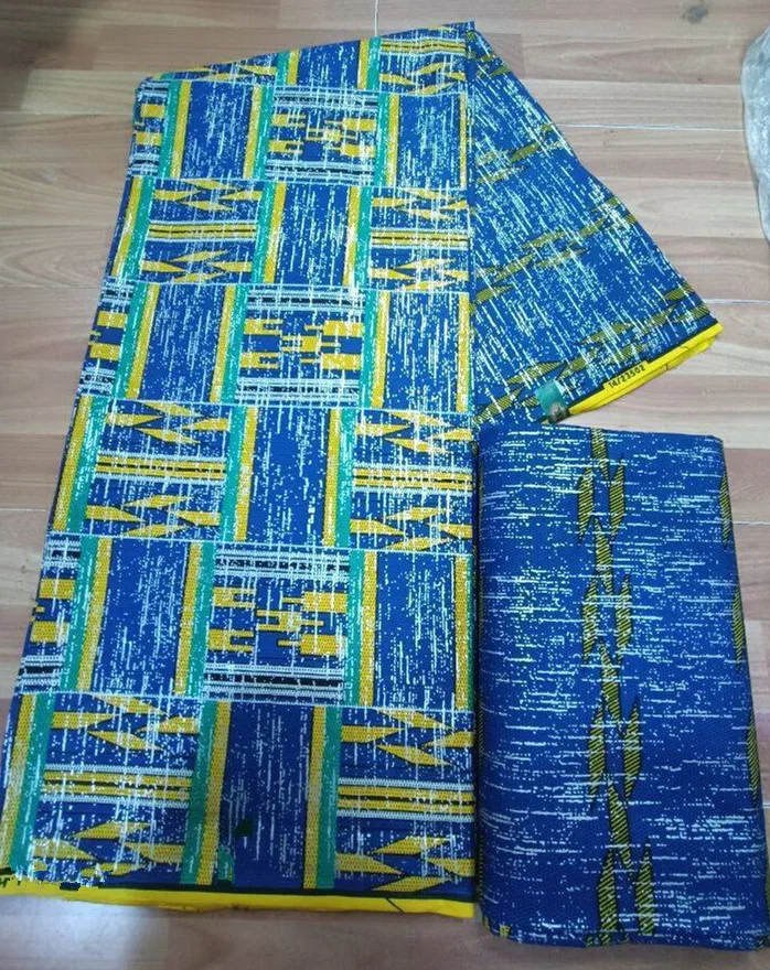 2024 New Hot Sale African kente Wax Fabric Cotton Material Nigerian Ankara Block Prints Batik High Quality Sewing Cloth 4+2 yard