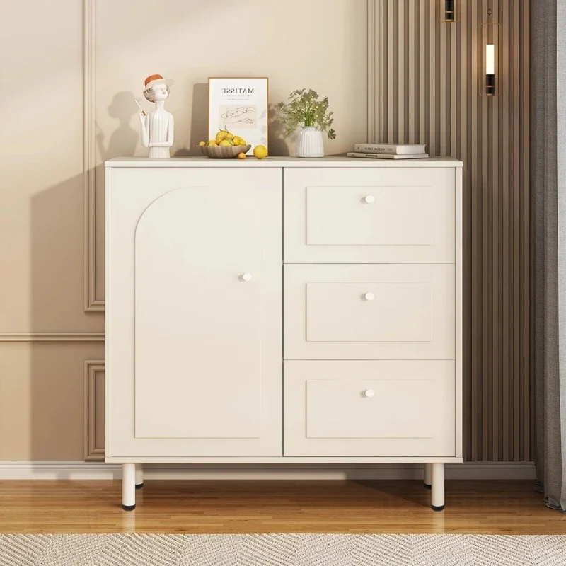 

French light luxury dining side cabinets, lockers, living room integrated against the wall, high-end living room side cabinets