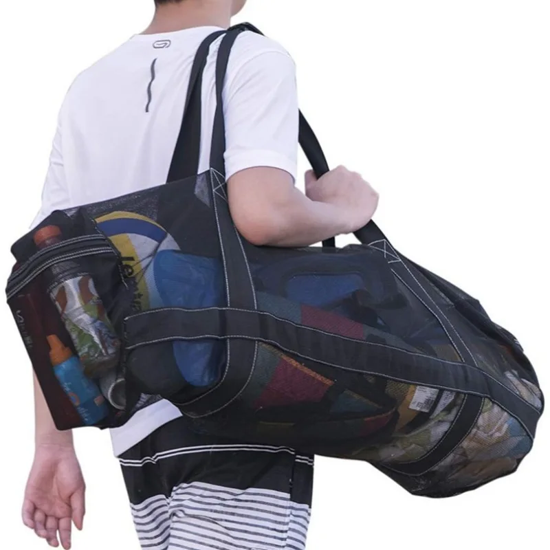 

Large mesh diving bag Mesh duffel bag with zipper pocket Travel drying bag for snorkeling gear