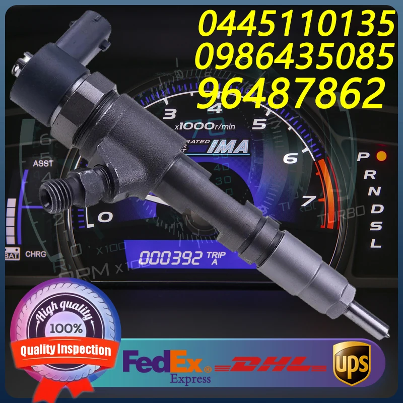 

0445110135 0986435085 96487862 Common Rail Injector For Citroen C2 C3 Xsara Peugeot 206 307 1.4 HDi Engine