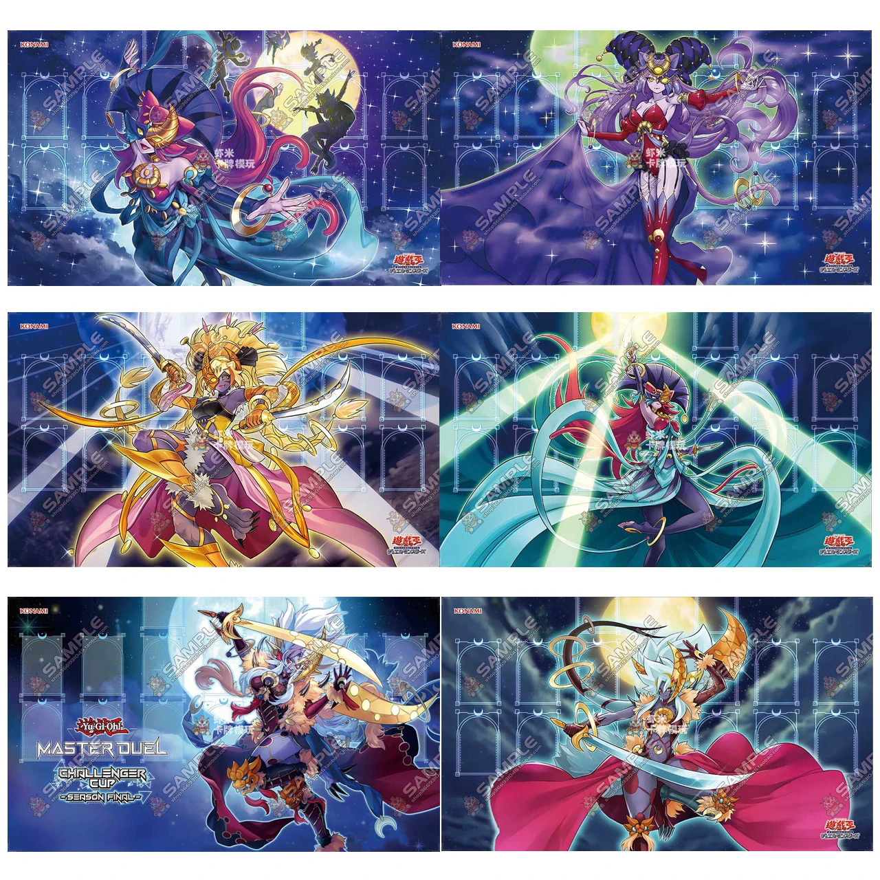 600x350mm Yu-Gi-Oh! Tapete de Jogo Lunalight Cat Dancer para Cartas Colecionáveis, Tapete de Borracha Individual Lunalight Liger Dancer com Grade para Cartas de Jogos de Tabuleiro