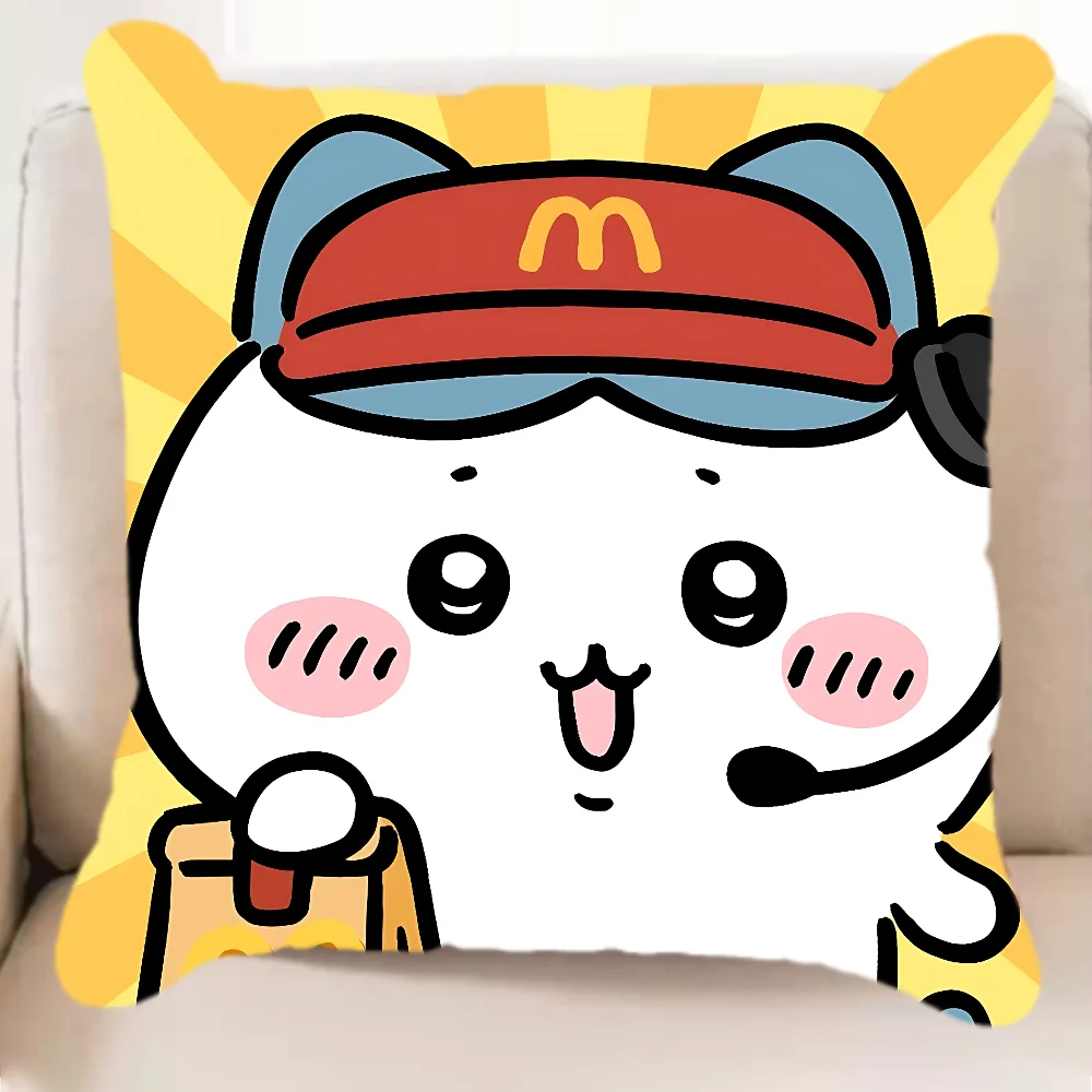 Cute Cartoon C-Chiikawa Pillow Case Elegant Couple Home Living Room Bedroom Decorative Rectangle Pillowcase Sofa Cushion Cover