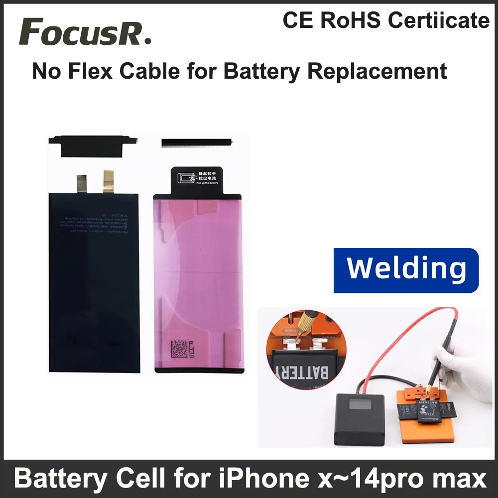 Focuser 4422 mAh Battery Cell No Flex Cable for iPhone 15 14 13 12 11 XS Max Battery Repair Tools Refurbish Parts JCID Q1 Tester