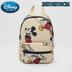 Disney Cartoon Backpack Women's Mickey Mouse Donald Duck Pattern Student School Bag Large Capacity Backpack Girls Shoulder Bag