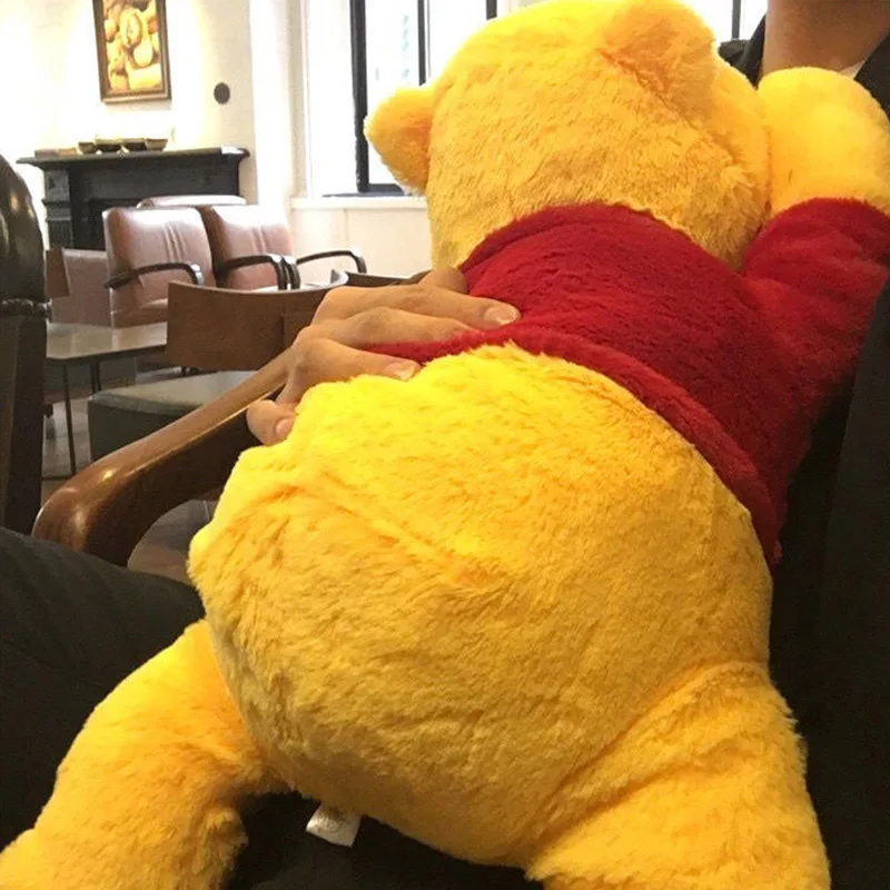 Fluffy Large Stuffed Toys 55cm Winnie The Pooh Pillow Giant Plush Bear Doll Cute Room Ornamental Cushion For Decor Easter Gift