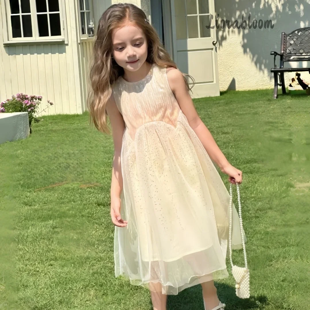 

Pale Yellow A Line Sleeveless Dress Girls' Everyday Dresses Elegant Evening Gowns Designer Flower Girl Dresses