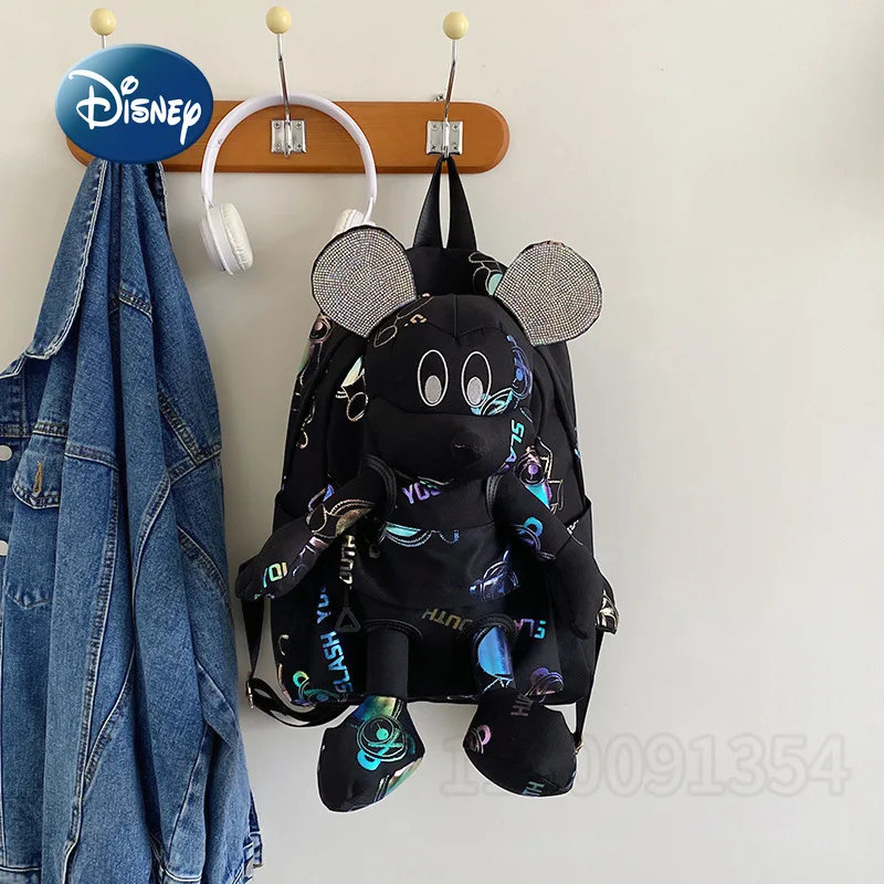 Disney Mickey's New Women's Backpack Luxury Brand Fashionable Women's Doll Backpack Cartoon Backpack Large Capacity High-quality