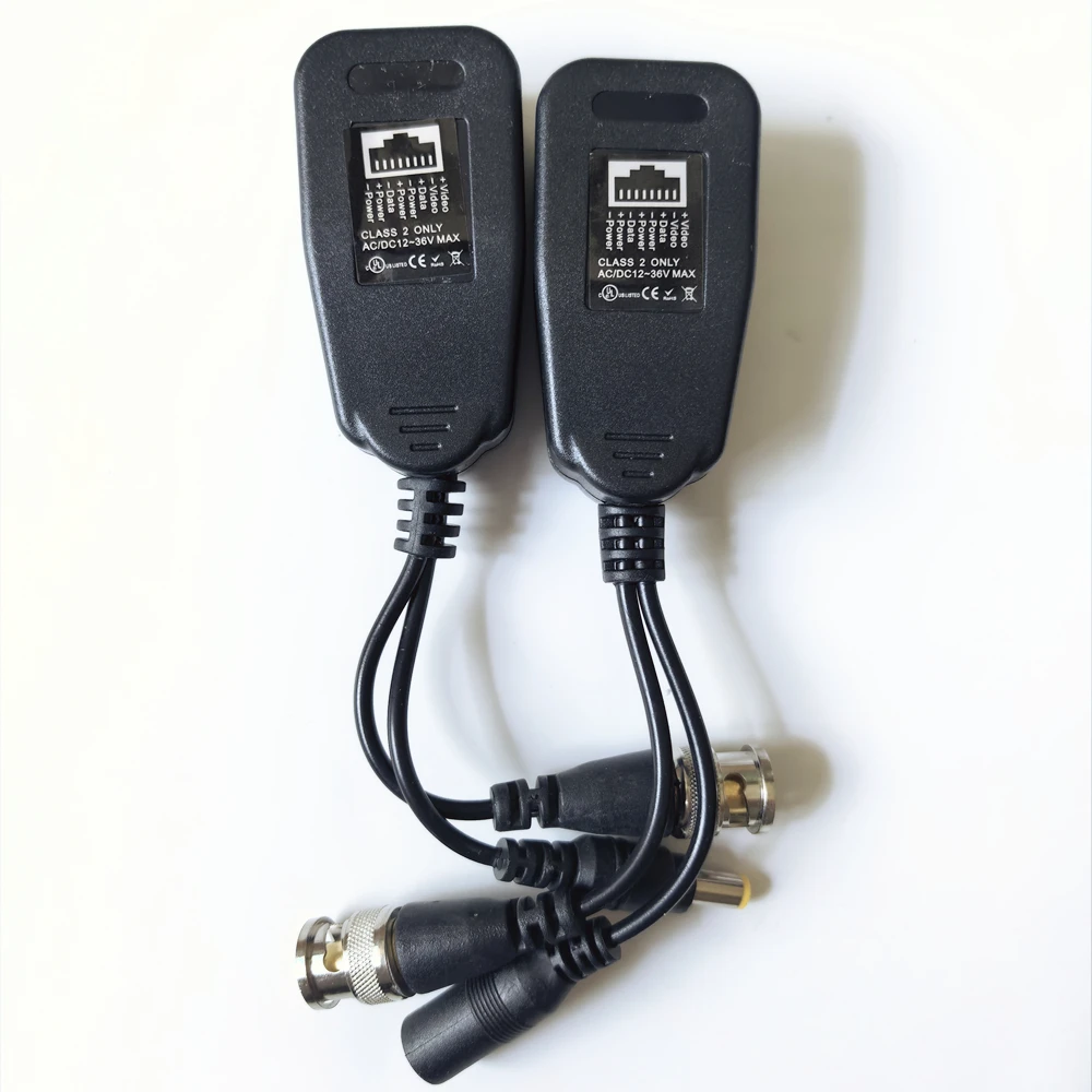 4K 1CH Passive Balun RJ45 CCTV Video Transceiver Coax BNC Supply Power to RJ45 Connector For 2MP 5MP 8MP AHD/TVI/CVI Cameras
