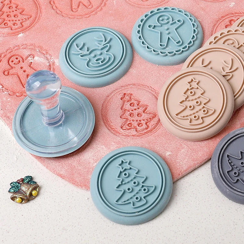 5 ชิ้น/เซ็ตคริสต์มาส DIY คุกกี้แม่พิมพ์บิสกิตแสตมป์ความดัน Fondant Sugarcraft เบเกอรี่เครื่องมือวันหยุดคุกกี้ตกแต่ง