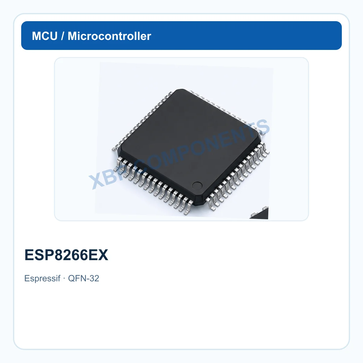Espressif ESP8266EX Microcontroller IC 32-bit Wi-Fi SoC, 80/160 MHz, 2.4 GHz 802.11 b/g/n QFN-32