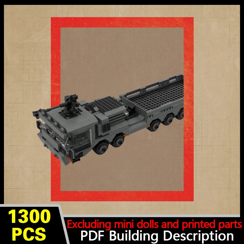 Heavy Mobility Tactical Truck Model MOC Building Bricks War Equipment Modular Technology Gifts Holiday Assemble Children Toys